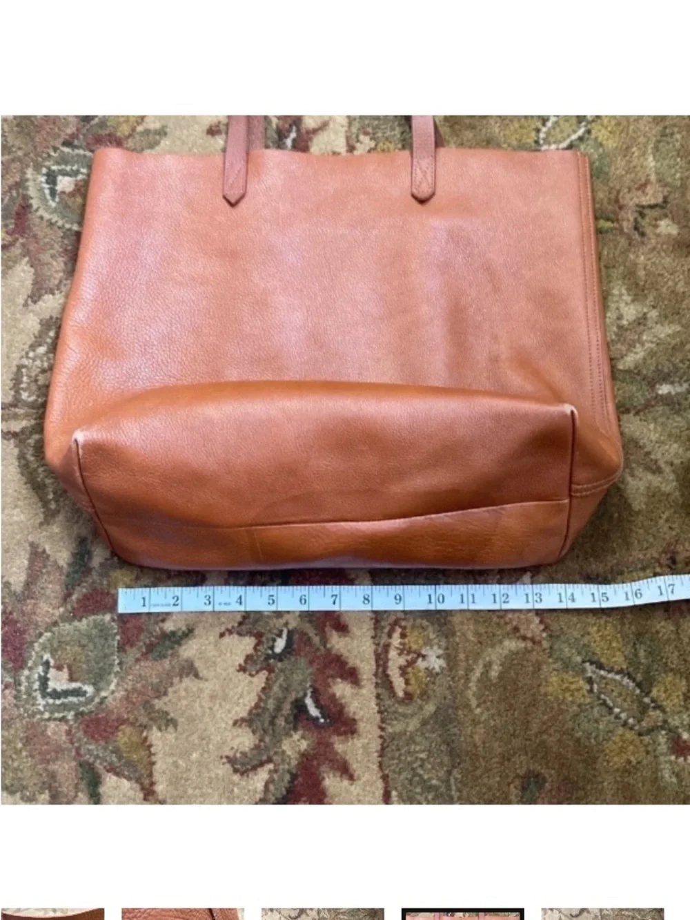 MADEWELL Large Genuine Leather Tote Bag.